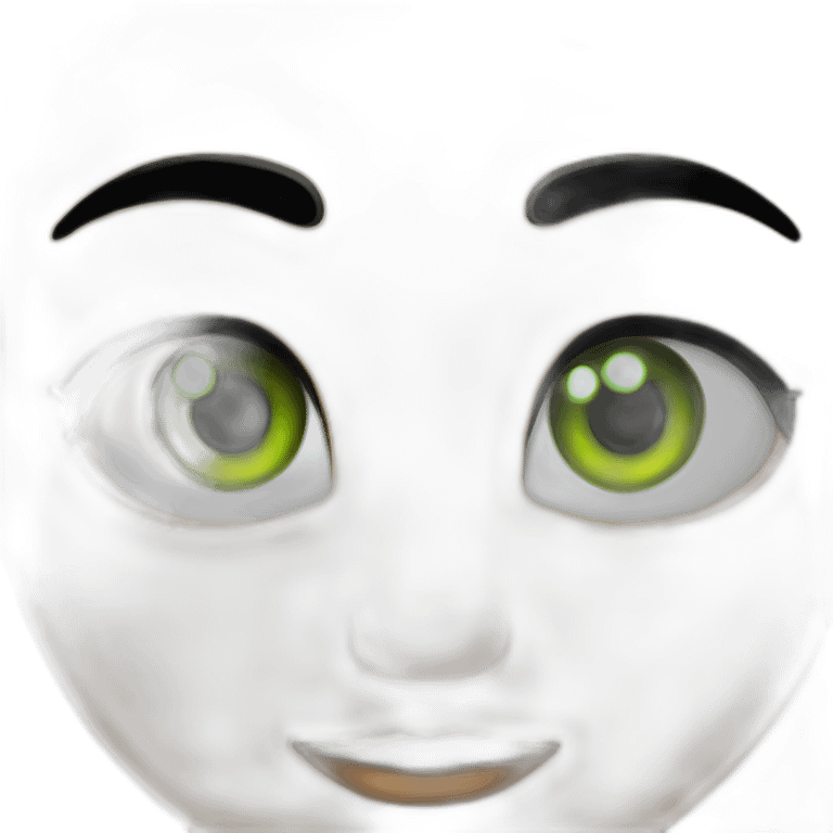 Panthère noir au yeux vert emoji