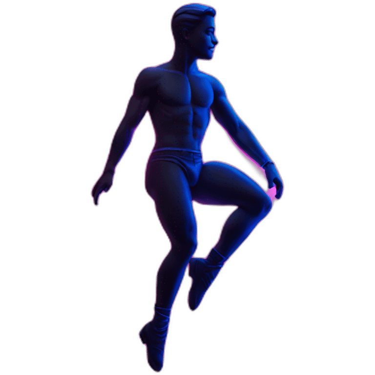  male dancer neon sign booty emoji