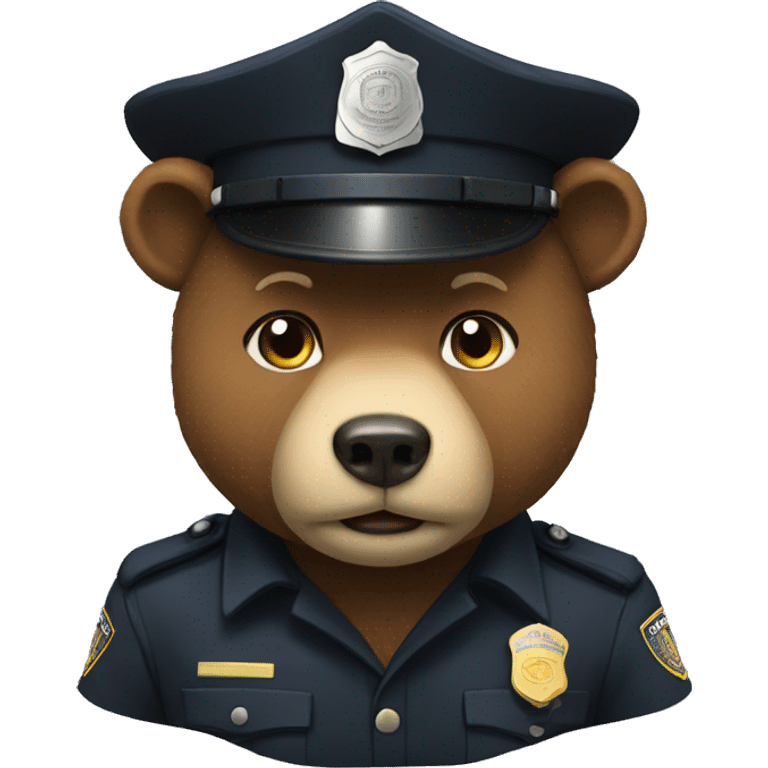 Bear cop emoji