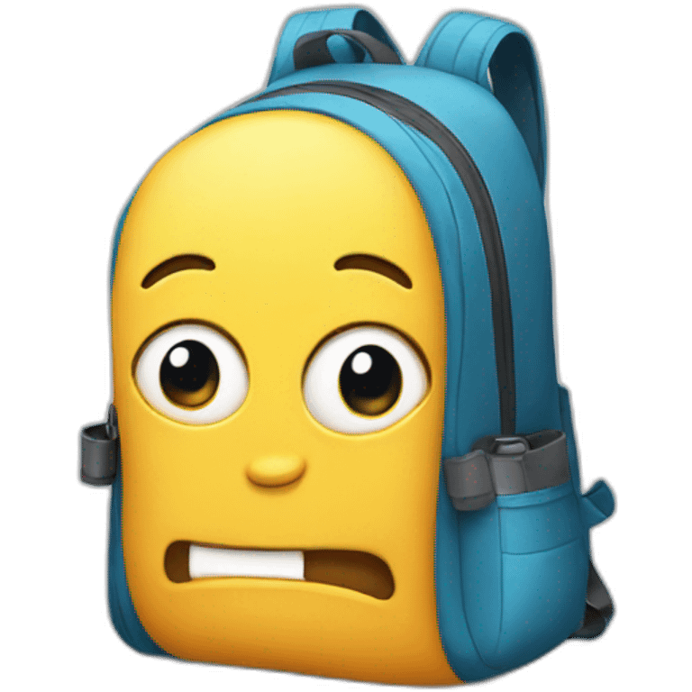 Star cartoon character with backpack  emoji