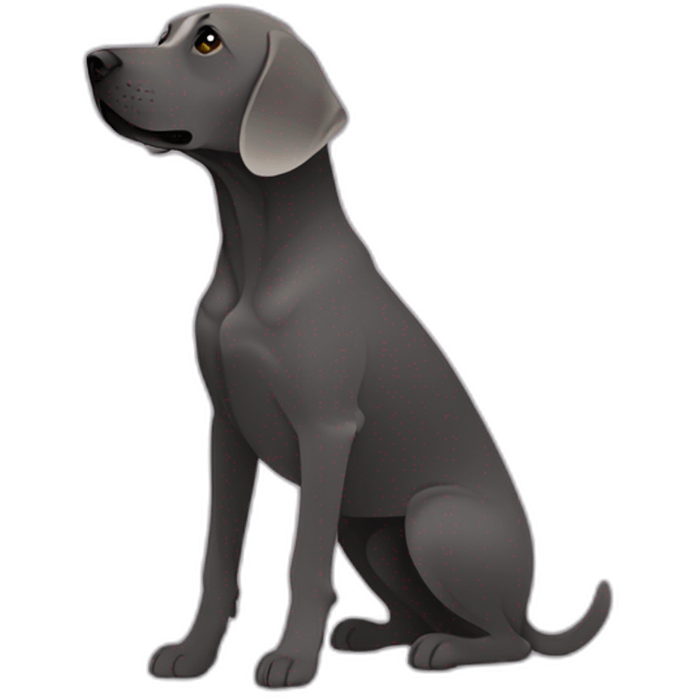 shorthair weimaraner profile silhouete emoji