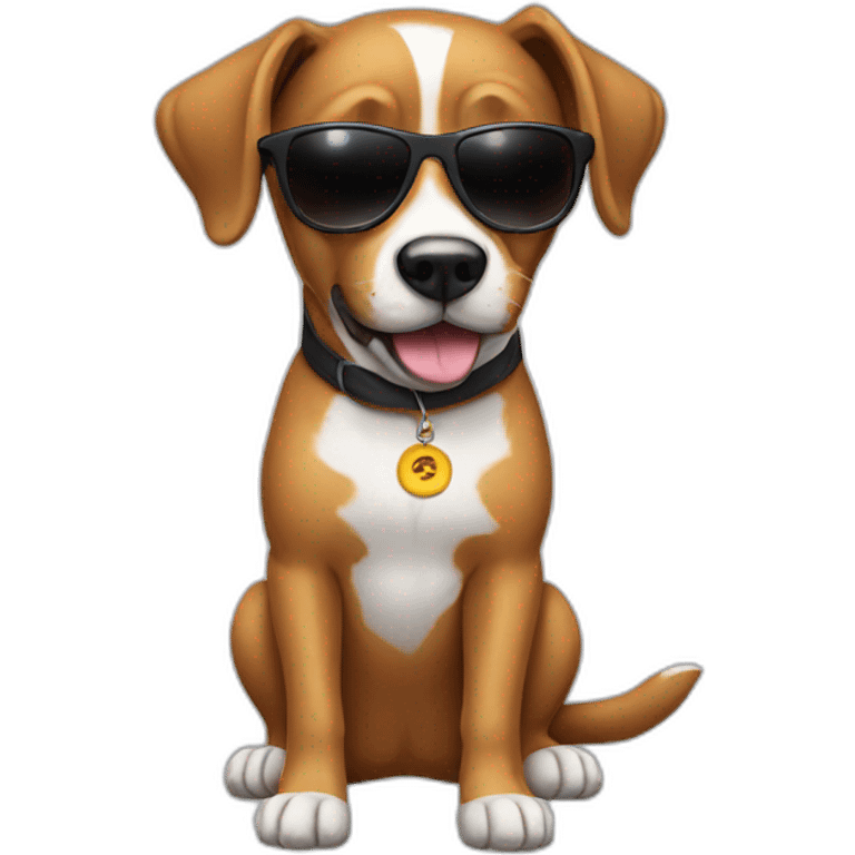 dog wearing shades  emoji