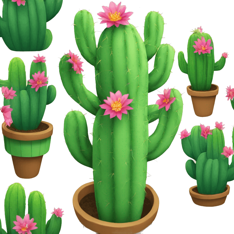 blooming cacti emoji