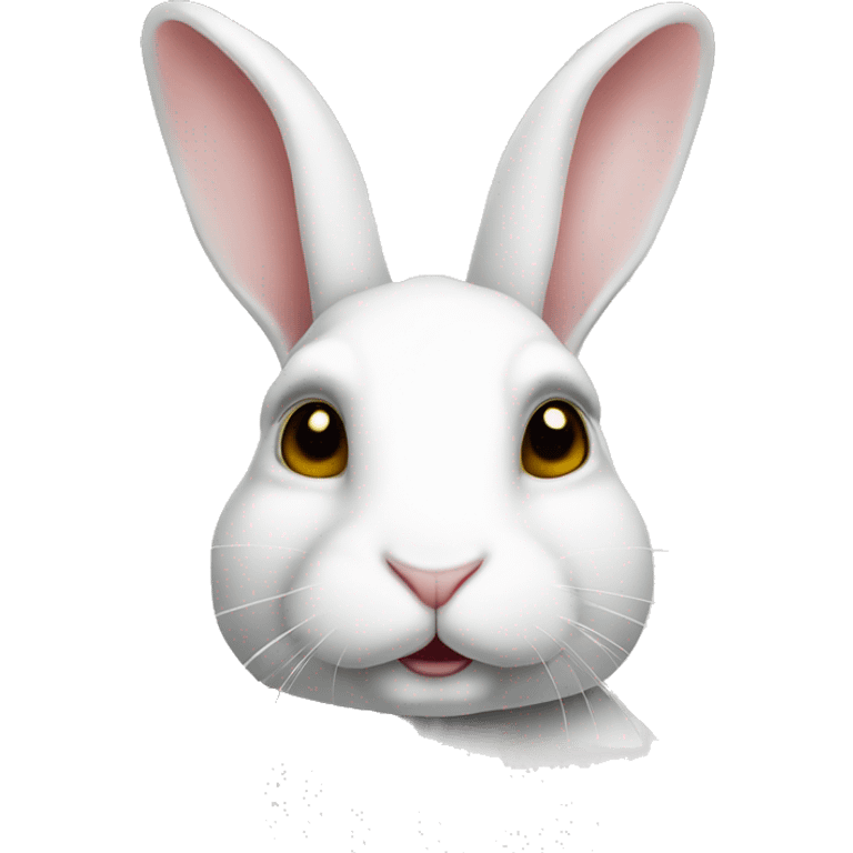 white rabbite, luxury style, gold border emoji