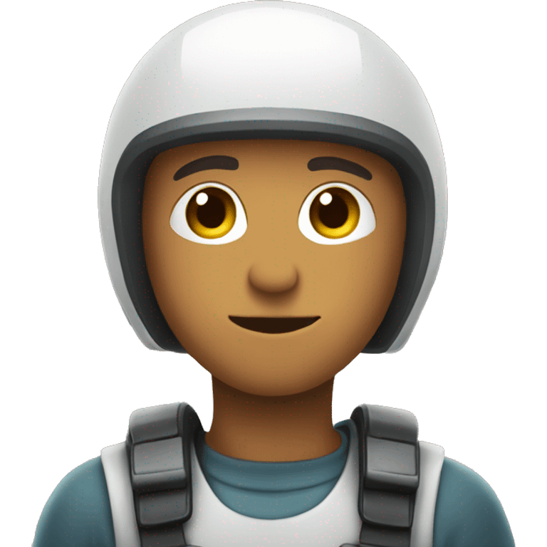 helmeted boy in focus emoji