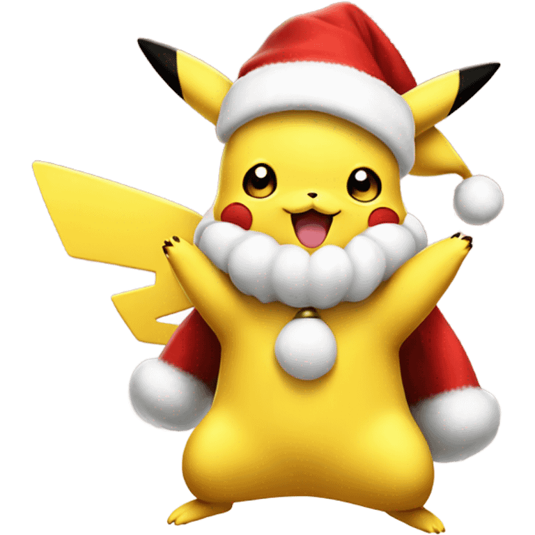 Pikachu Santa emoji