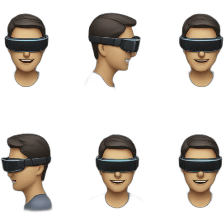 Man wearing vr glasses  emoji