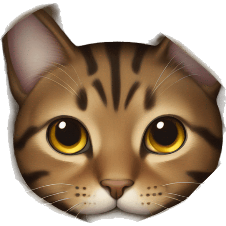 Brown Tabby cat in blanket emoji