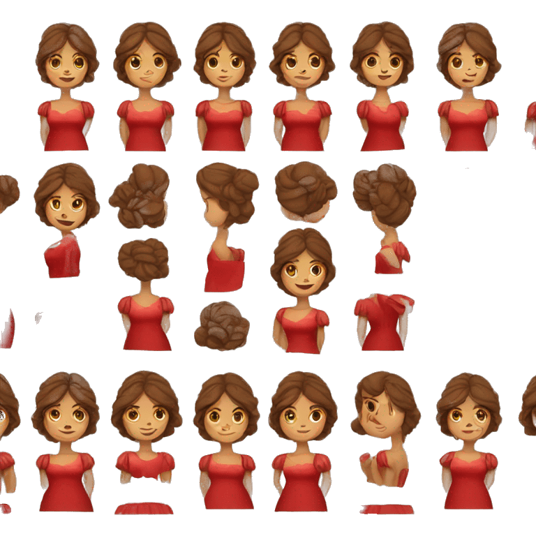 spanish woman red dress emoji