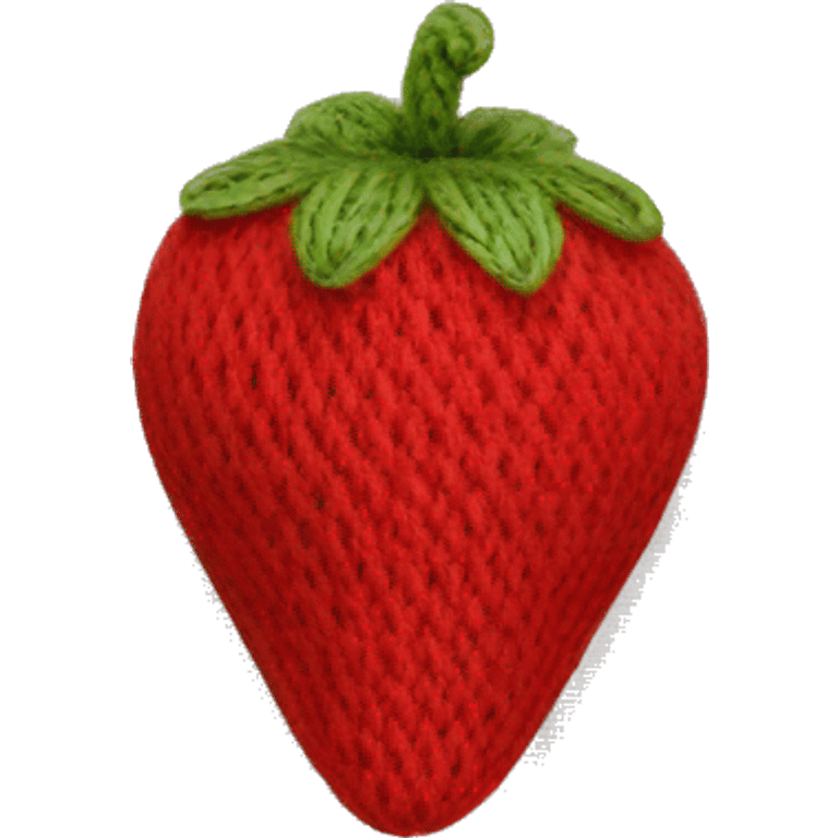 knitted strawberry emoji