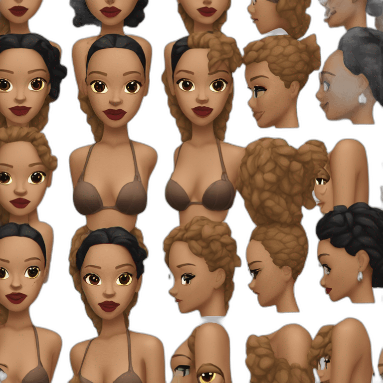 Rihanna bikini noir emoji