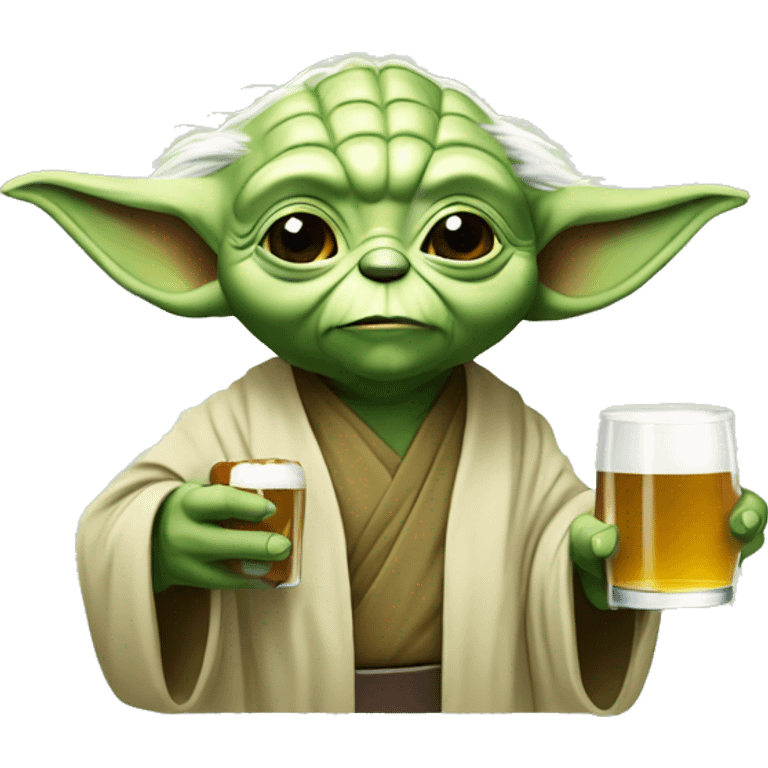 Yoda qui boit un bière  emoji