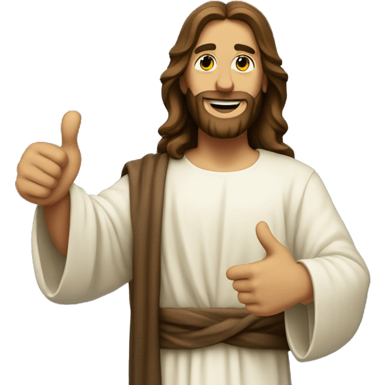 Jesus Christ giving thumbs up emoji