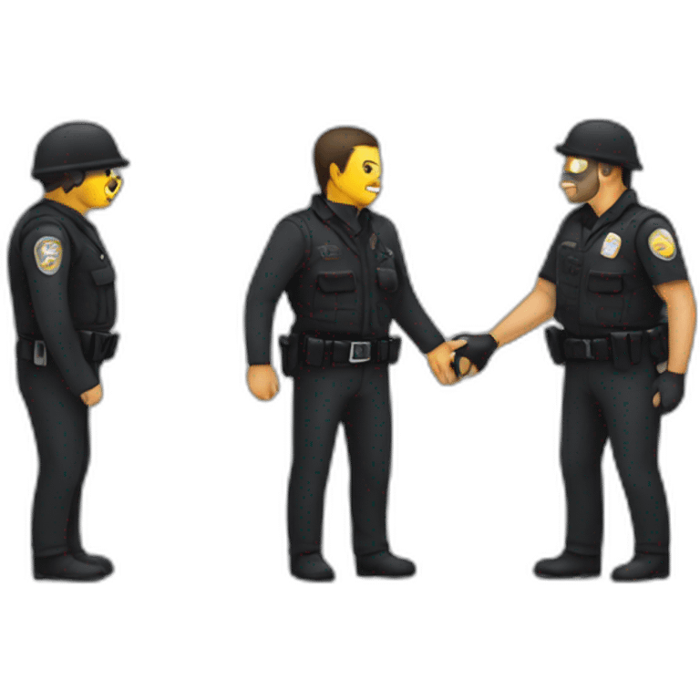 A thief getting arrested emoji