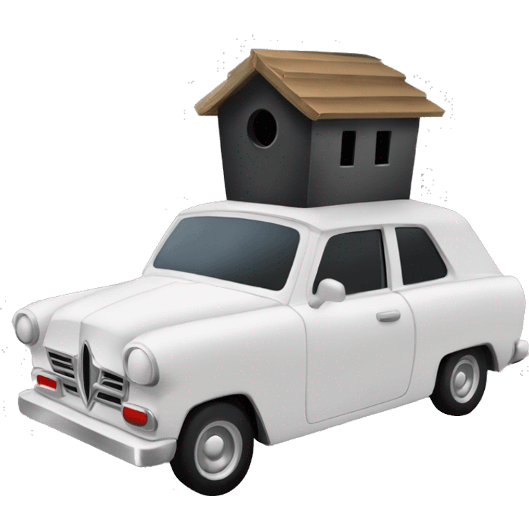 Addams car birdhouse  emoji