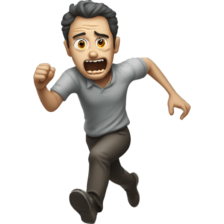 Man running from horrors beyond human comprehension  emoji