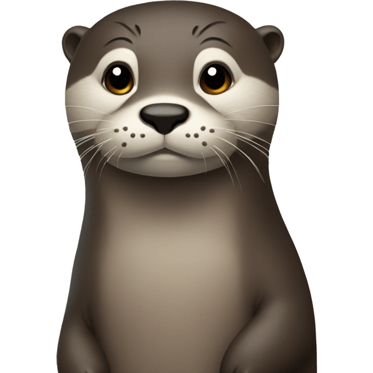 Female otter wearing a cown emoji