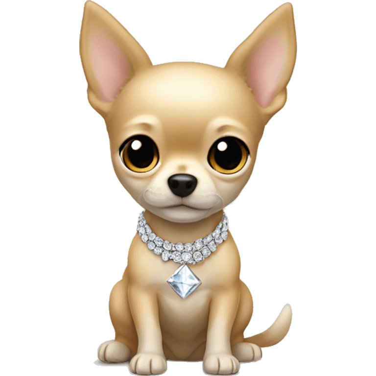 Chihuahua light blond fur and diamond Accessoirs Boy  emoji