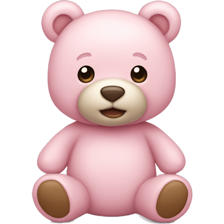 Light pink teddy bear emoji