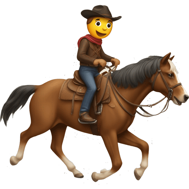 Dog riding horses  emoji