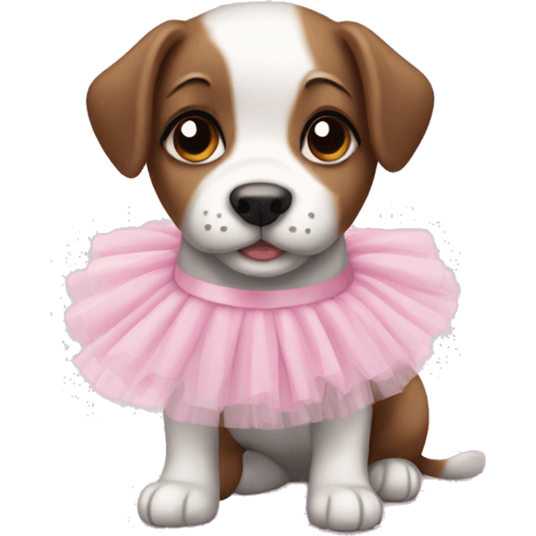 Puppy wearing tutu emoji