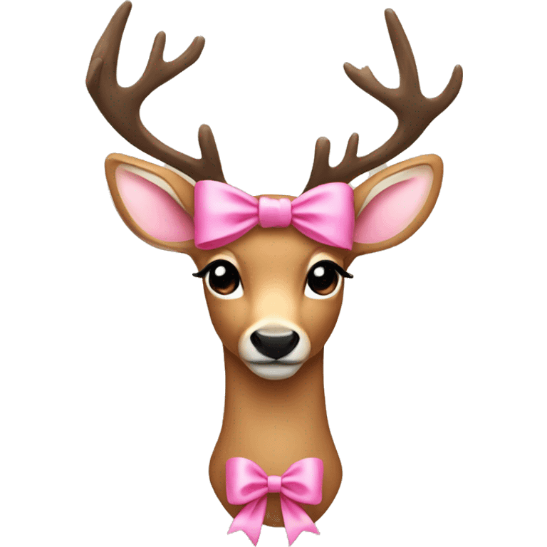 Deer with pink bow emoji