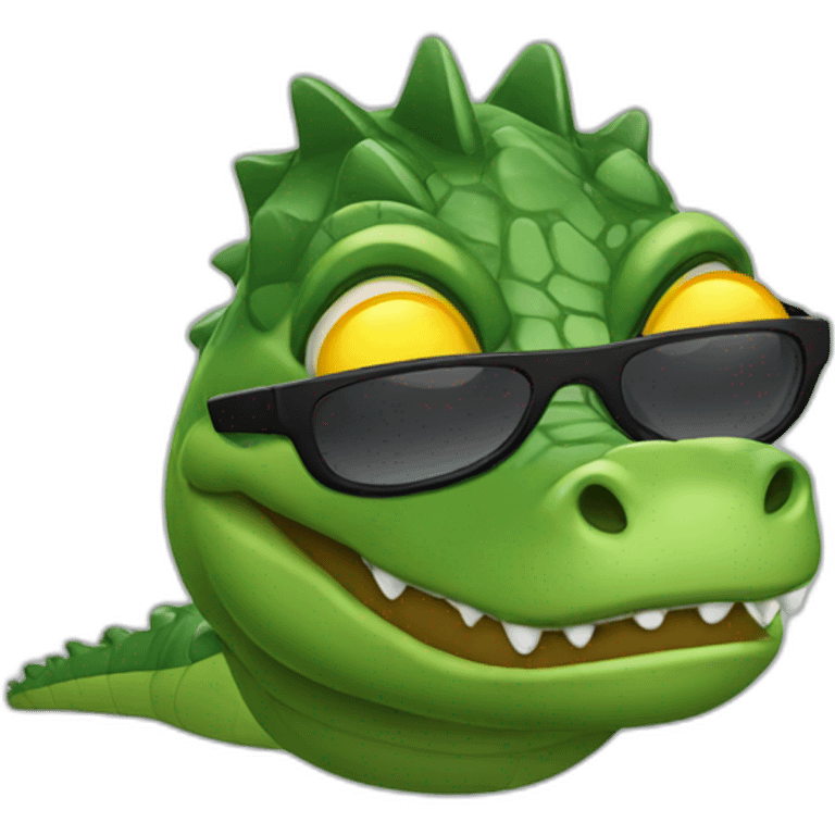 aligator whit sunglasses emoji