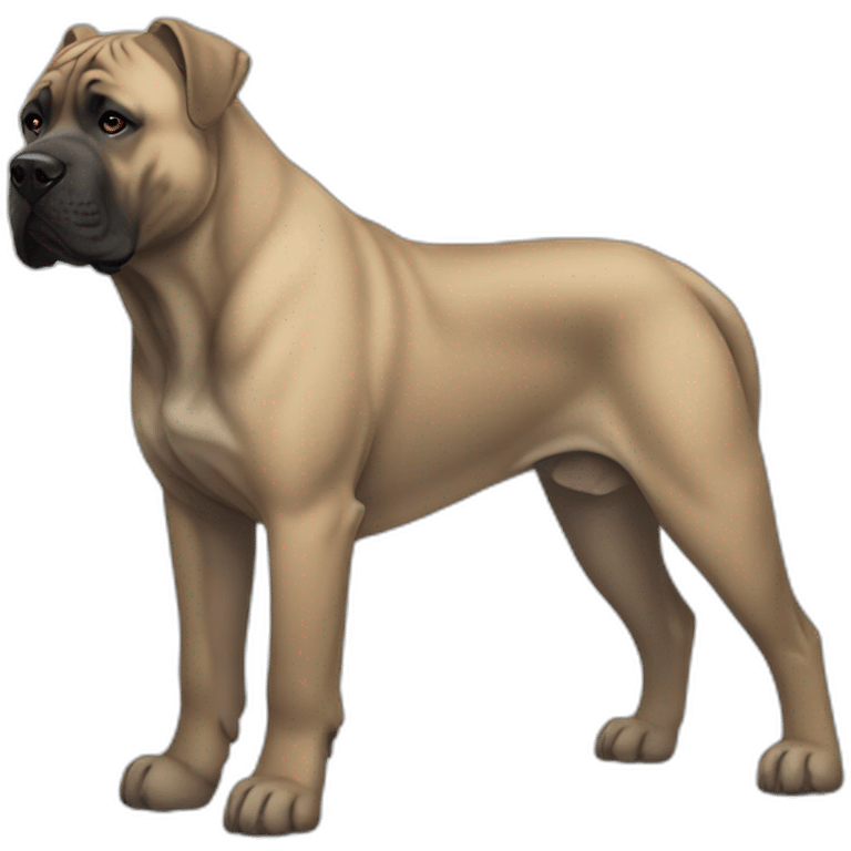 dog Cane Corso color fawn full body emoji