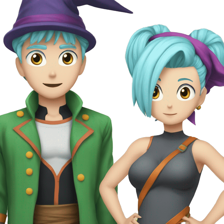 Vegata witch bulma couple emoji