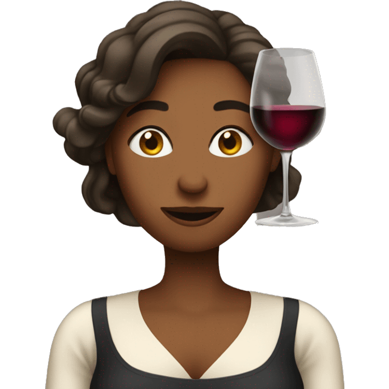 Woman that is wine drunk emoji