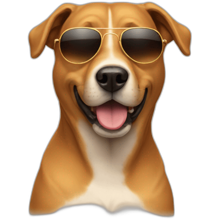 Dog with sunglasses emoji