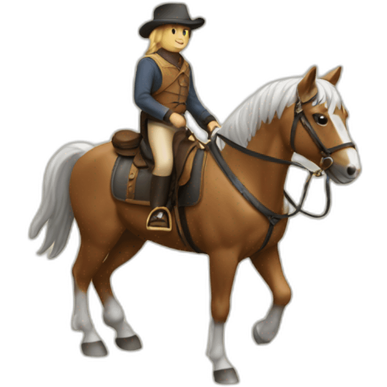 Chat sur cheval emoji