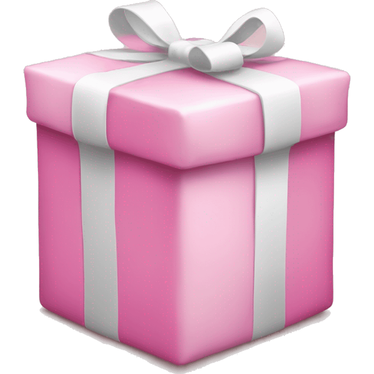 Pink and white Christmas present emoji