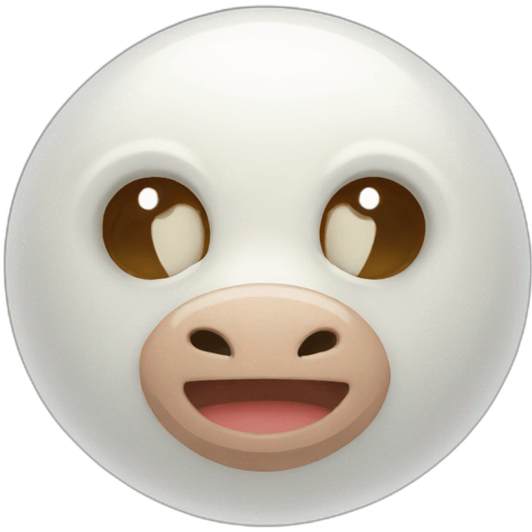 white monkey ball emoji