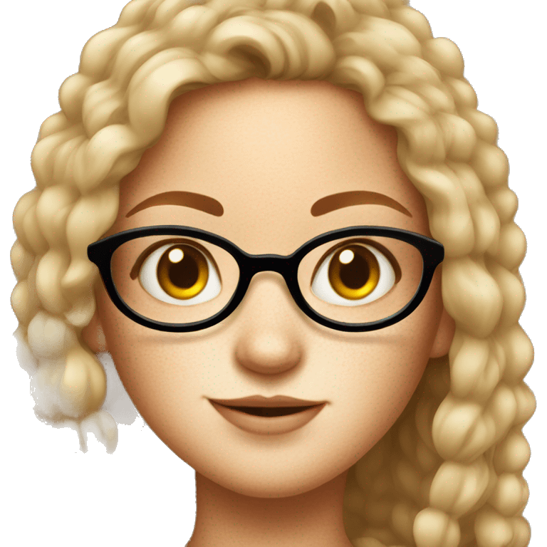 girl with freckles on nose glasses and nose ring  emoji