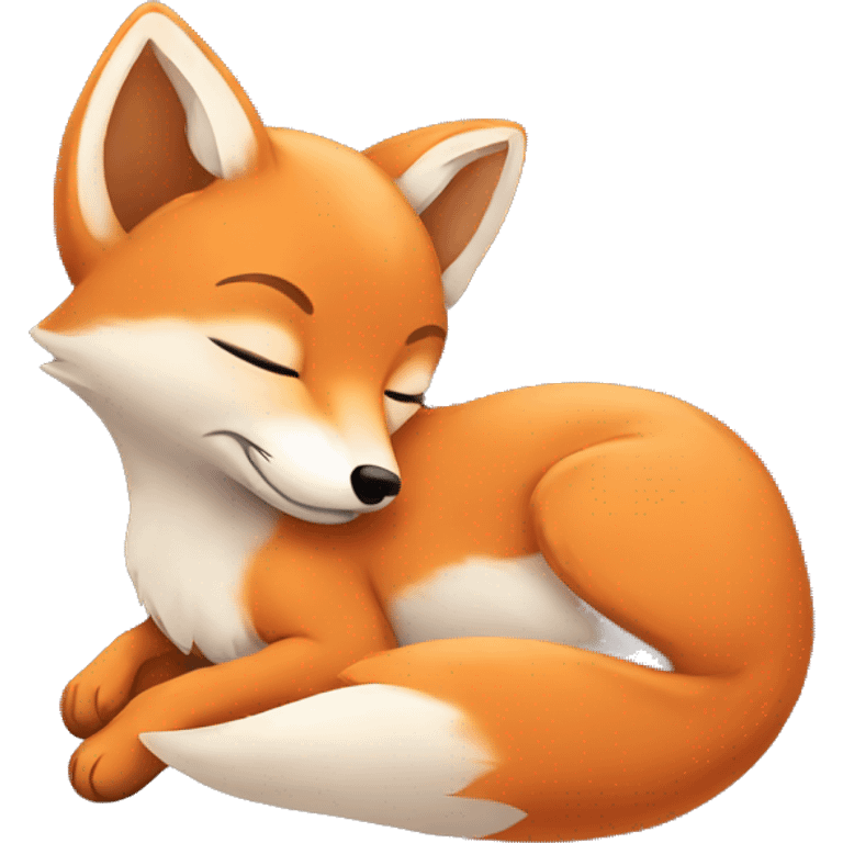 Baby fox sleeping emoji