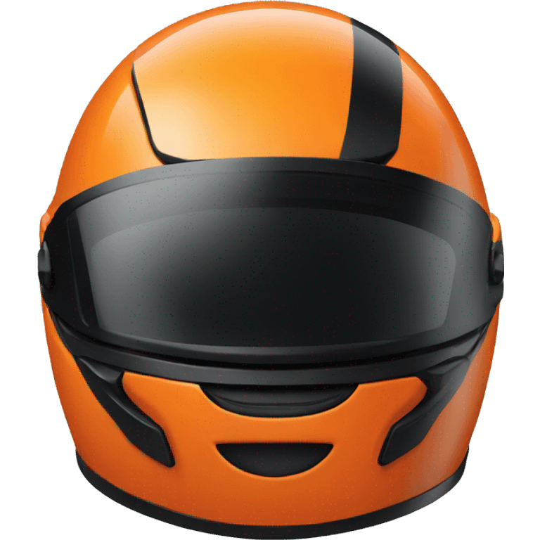 orange and black racing helmet emoji