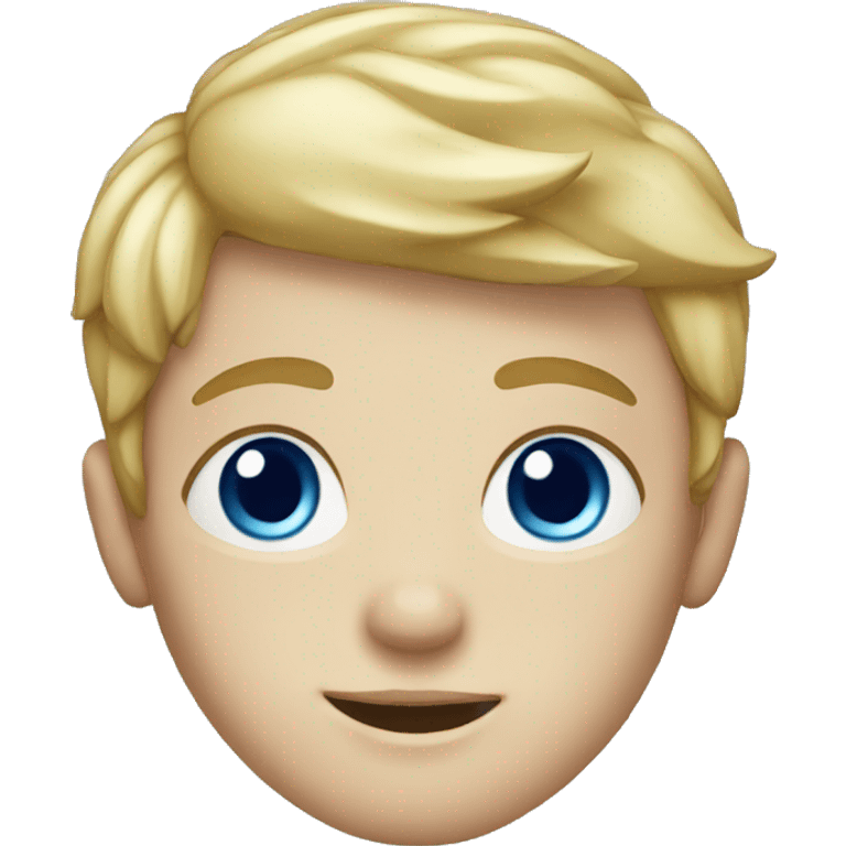 Boy with blue eyes and blonde hair and freckles emoji