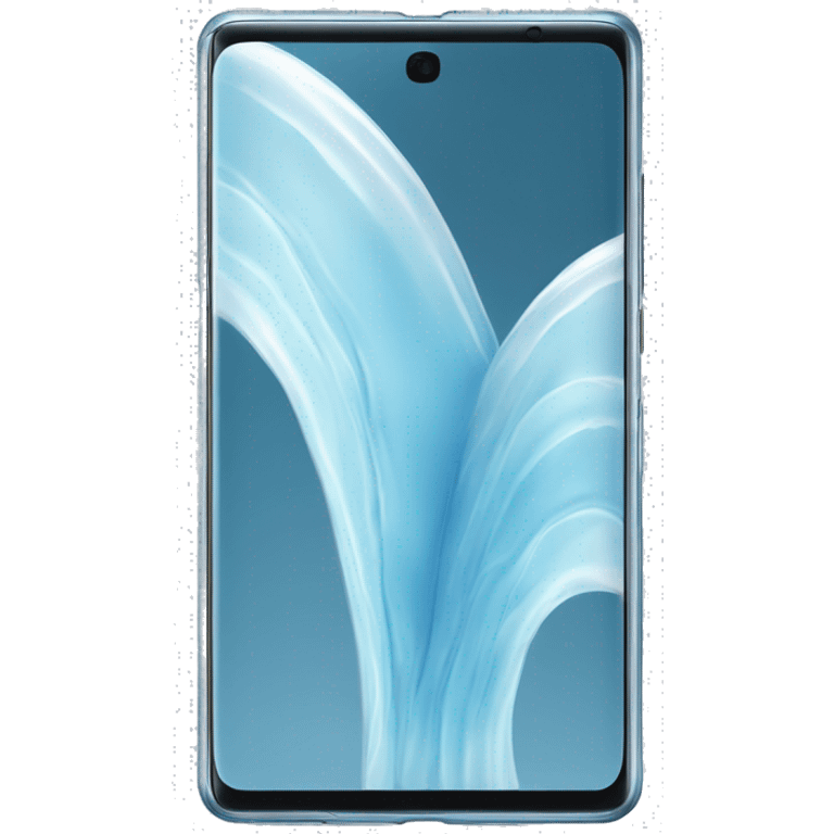 Realistic isolated icy blue samsung galaxy z fold 5 smart phone. emoji