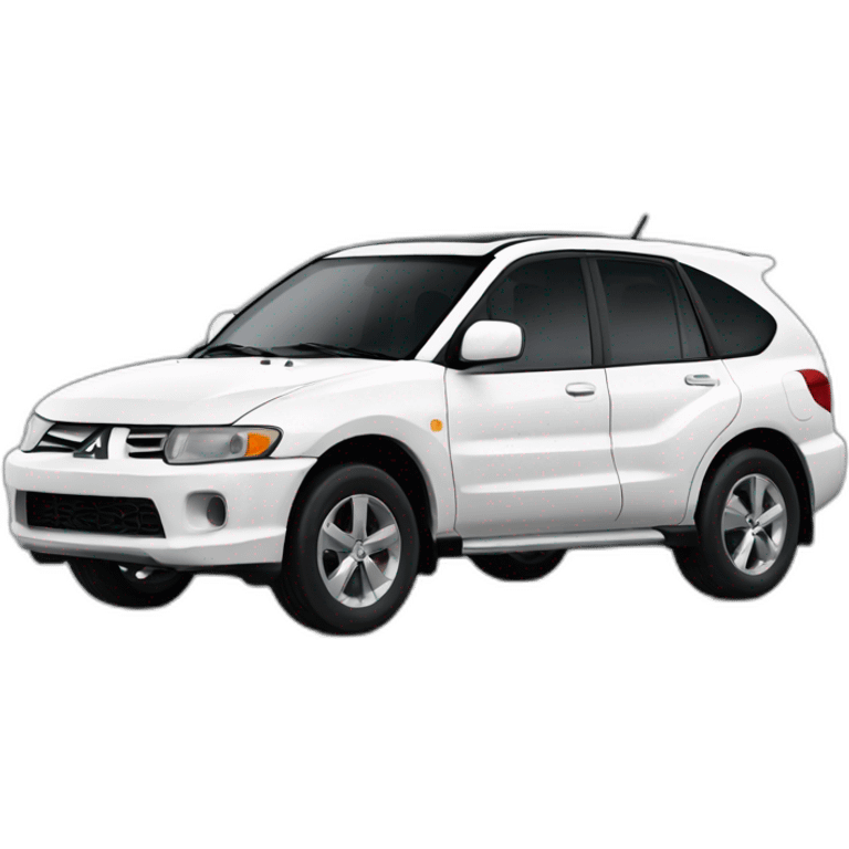 White model Mitsubishi axs car emoji