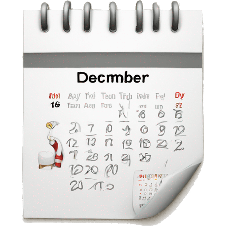 cut-out calendar december 25 emoji