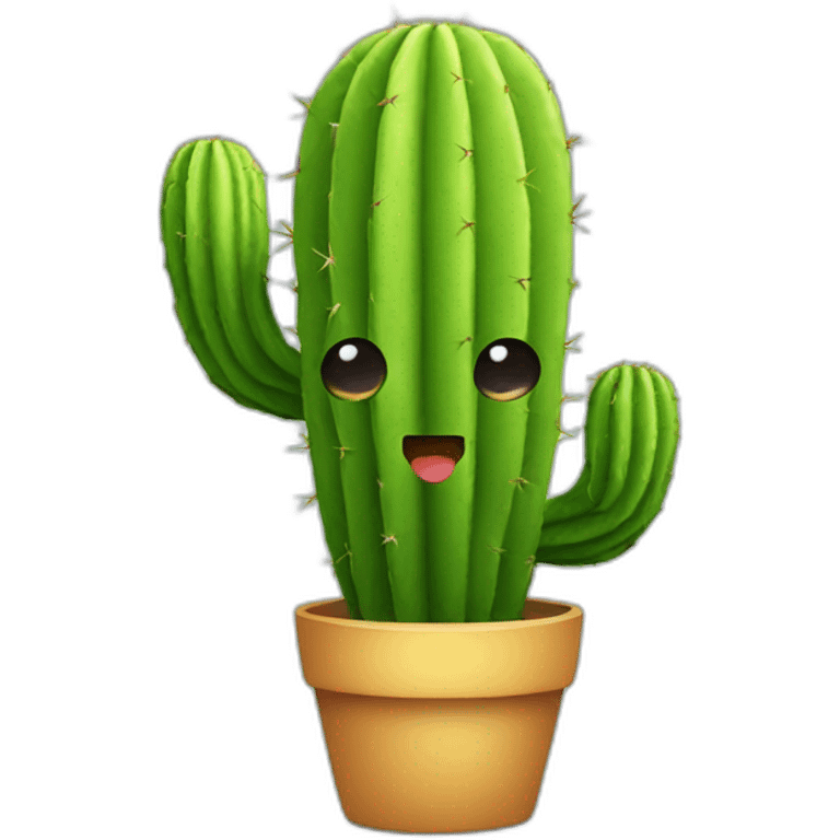 Cactus with a costume emoji