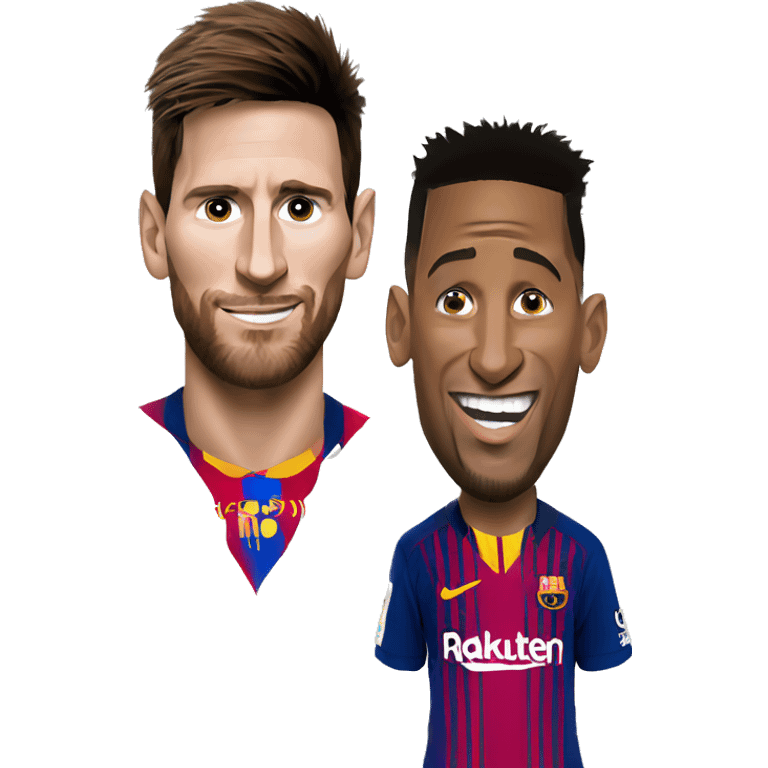 Messi y neymar emoji