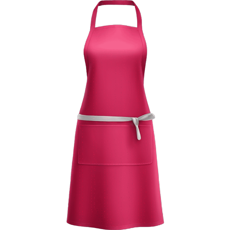 Realistic raspberry color kitchen apron isolated  emoji