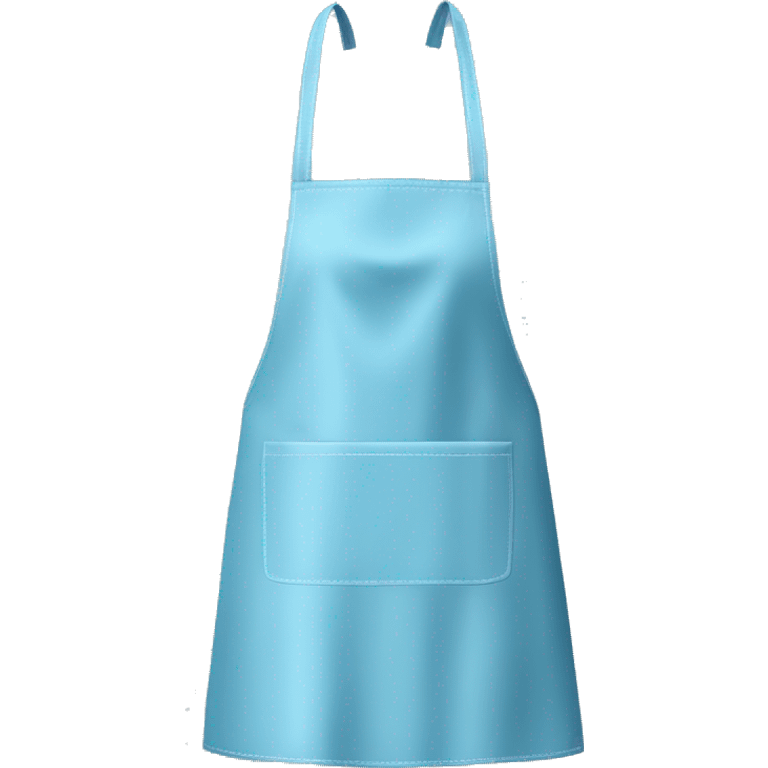 Realistic isolated light blue kitchen apron. emoji