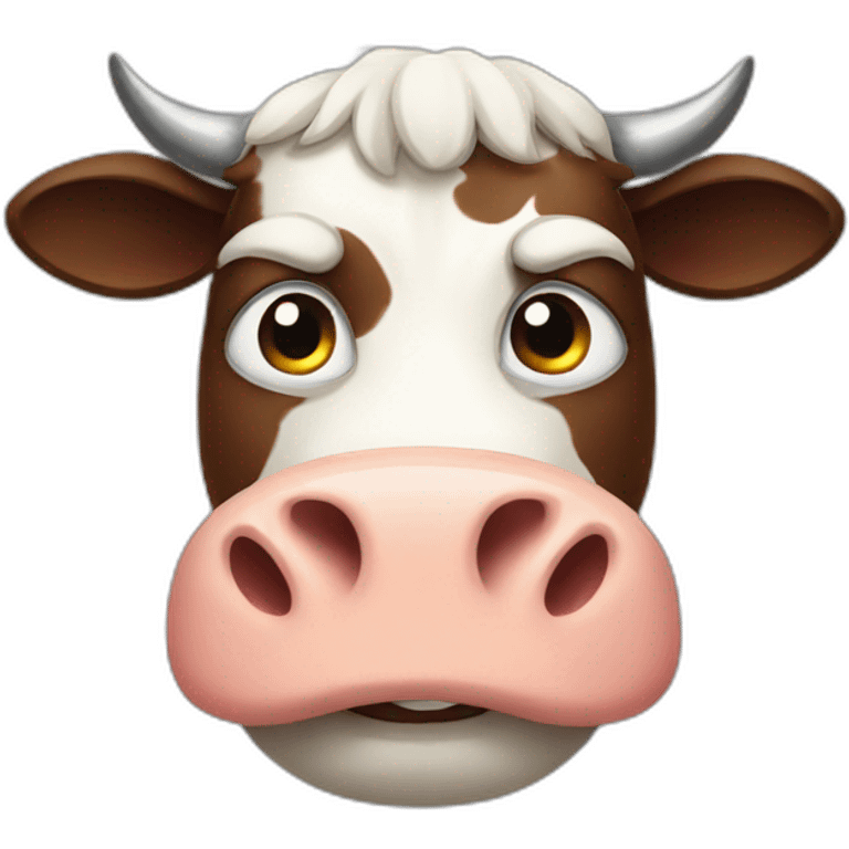 Angry cow emoji