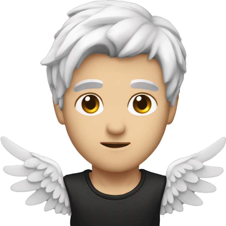 falling dark angel male white emoji