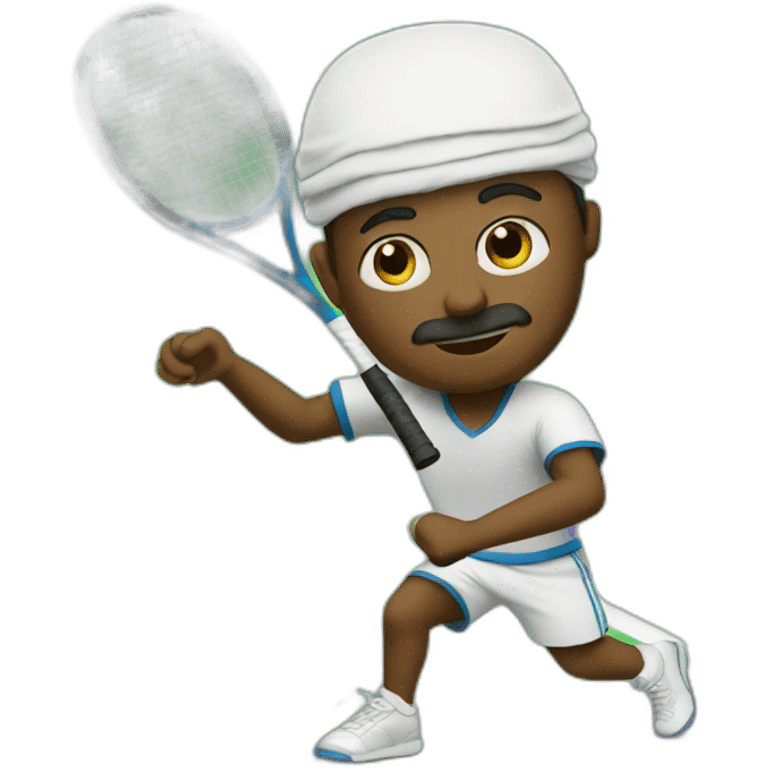 Emir playing tennis emoji