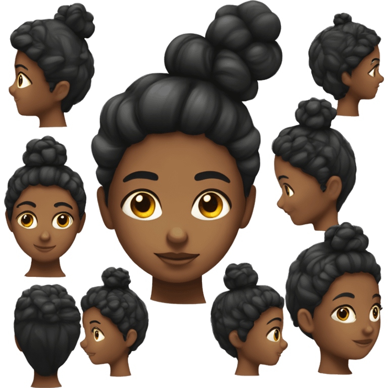 Niña de 14 años con el pelo negro rizado negro guapa  emoji