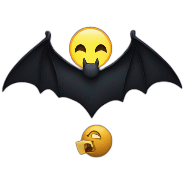 bat signal with a flex emoji instead of a bat emoji